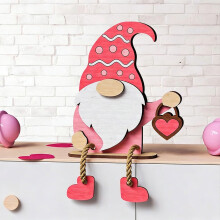 Decorazione a forma di cuore 3D in legno per San Valentino, 7,6 x 15,2 cm (3x6 pollici).