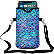 Telefonveske i neopren, crossbody-veske, 7,5 x 4,5 tommer