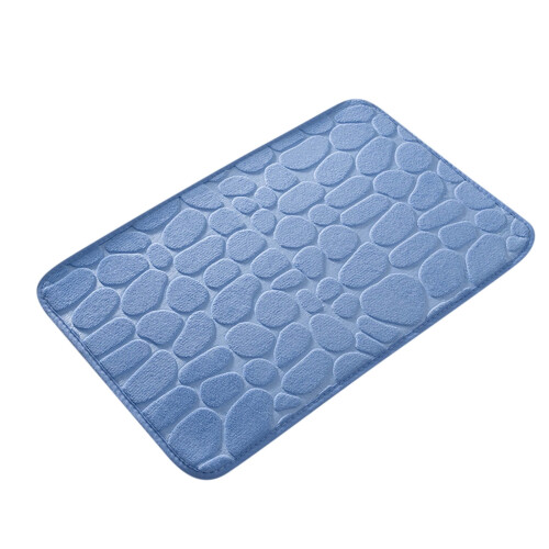 24x16 in Blue Bathroom Rug – Soft Absorbent & Machine 2