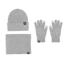 Winter gebreide muts, sjaal en handschoenen set