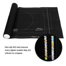 Puzzlematte – SURENHAP – 66 x 117 cm – Schwarzer Filz – Bis zu 1500 Teile – Rutschfest