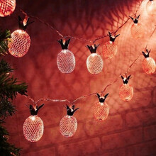 Ananas-Lichterkette, batteriebetriebene LED-Lichterkette für Party-, Hochzeits-, Weihnachts- und Geburtstagsdekorationen