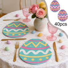 Alien Easter Egg Pattern Napkins 40Pcs, Disposable Paper Napkins for Party Gatherings, Home Dining, and High-End Restaurant Use(Blue)