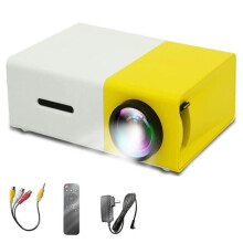 Mini-Projektor, tragbarer Videoprojektor, LED-Projektor für Heimkino, kompatibel mit HDMI, USB, TV, AV und Fernbedienung