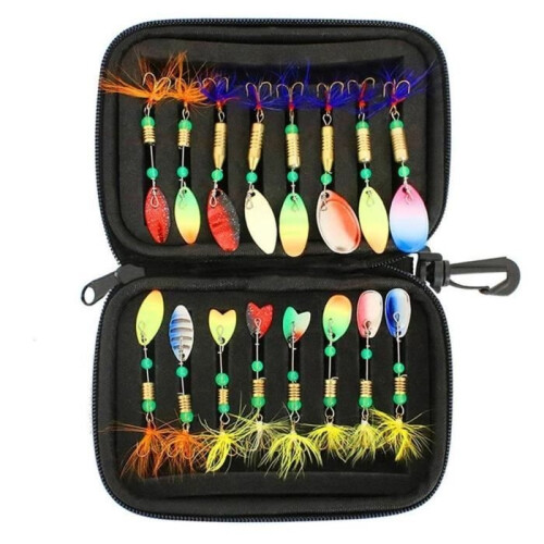 Angelköder-Set, Forellen- und Barschangeln, Blinker, Spinner, künstliche Köder, Hardbaits, Spinnerbaits, Swimbaits