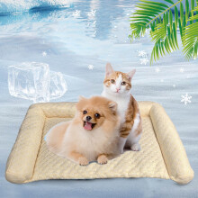 HauiWeiLyai Pet Ice Mat – Cooling Mat for Cats & Dogs, Anti-Slip Bottom, Indoor/Outdoor Use, Compatible with Small Pets