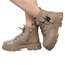 Toddler Boots,Girls Ankle Boots Waterproof Warm Short Boots Durable Winter Fashion Footwear for Kids Everyday Use,Girls Boots,Z03 Khaki,4.5-5 Years