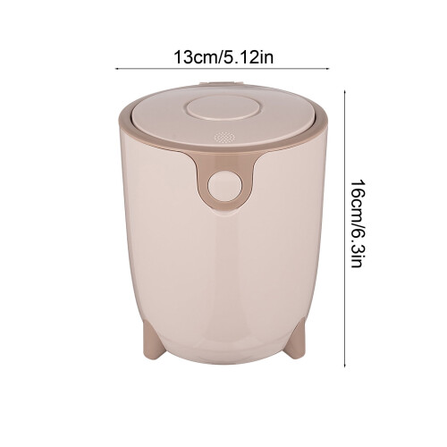 Mini papelera de escritorio con tapa, de plástico, 1,5 L 2