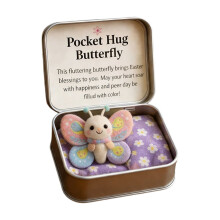 Scatola regalo pasquale tascabile con mini farfalle di peluche e biglietti d'auguri – Un'idea carina per riempire un cesto regalo di Pasqua per