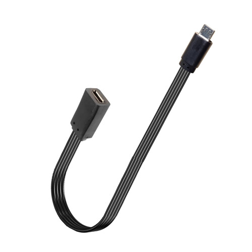 Καλώδιο επέκτασης Microed USB αρσενικό σε θηλυκό με ορθή γωνία, επίπεδη, εύκαμπτη 1