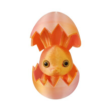 Uovo di Pasqua a forma di coniglietto snodabile stampato in 3D, modello artigianale per bambini, decorazione da collezione - Oro rosa