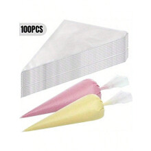 100pcs Disposable Piping Bags for Cake Decorating – Ideal for Icing, Frosting & Cookies – Compatible with standard tips – Back to School