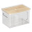 Stabelbar dispenser av bambusposeholder for ekstra store 1