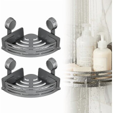 Triangle Suction Cup Shower Caddy – No-Drilling, Waterproof, High-Load-Bearing, Safe Material for Shower/Sink/Toilet Corner