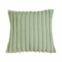 Sierkussenhoes van imitatiebont met strepen, 17x17 inch