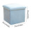 Blue Blue Foldable Storage Stool For Adults With Spacious Interior And Elegant Look 3