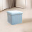 Blue Blue Foldable Storage Stool For Adults With Spacious Interior And Elegant Look 6