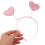 Fasce per capelli a forma di cuore – Colori assortiti, set da 9 pezzi 5