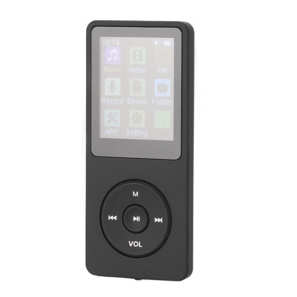 Mp3 Player With Voice Recorder, 1.82" Tft Screen, Bluetooth 5.0, 64Gb Support Black 7891385907526