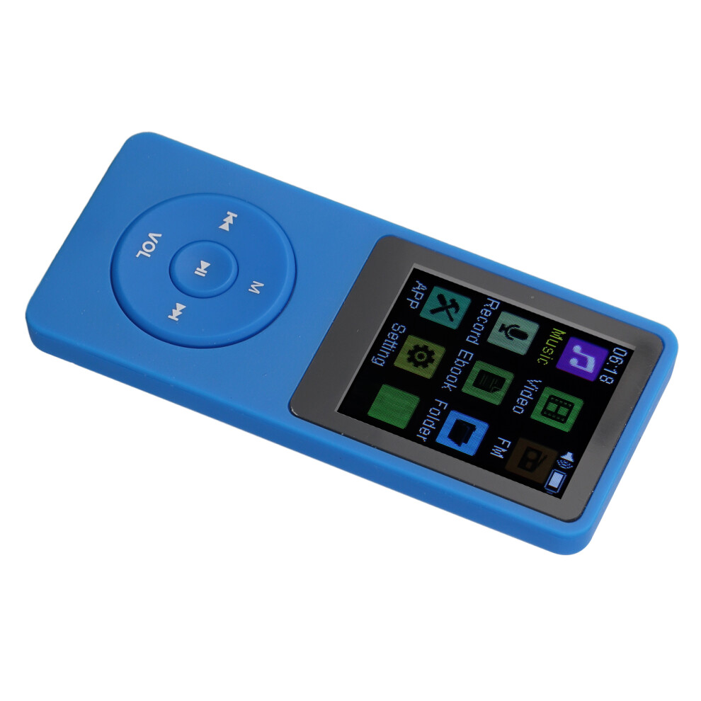 Mp3 Player With Tooth 5.0, 1.82" Tft Screen, Voice Record & Video Playback In Blue 4931385907706