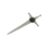 Scottish Polished Pewter Heathergem Sword Kilt Pin 1