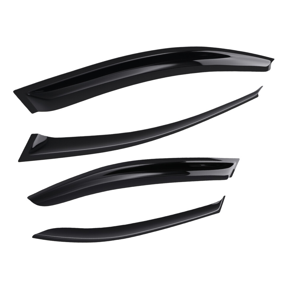 4Pc Window Deflectors Visors For Vw Jetta Mk6 2011-2018 Saloon Black 6941503322234
