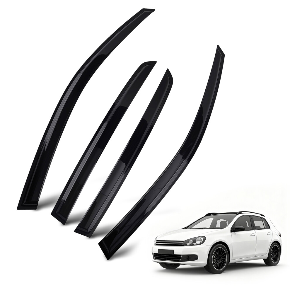 4Pcs Window Rain Guards Wind Deflectors For Vw Golf Mk6 08-12 6941503322197