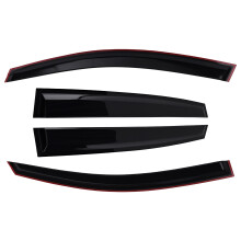 Black Window Deflectors for HONDA CR-V MK4 2012-2017 Rain Guards Sun Visors Set