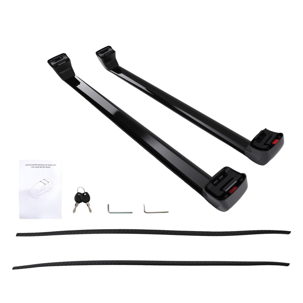 Aluminium Roof Luggage Bars For Range Rover Velar 2017-2023 Cross Bar Black 6941324446584