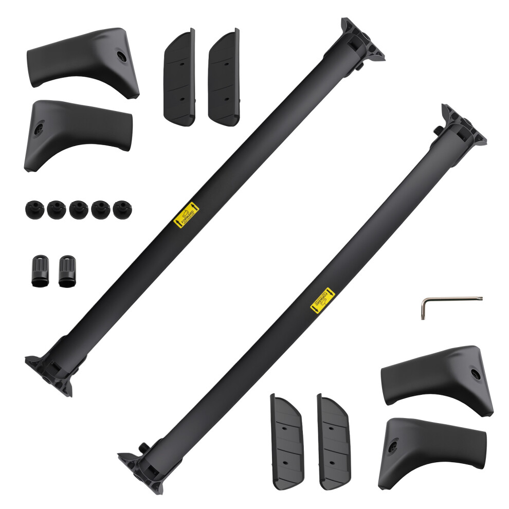Aluminium Roof Cross Bars Rack For Mitsubishi Outlander 2013 Onwards Black 6941689826809