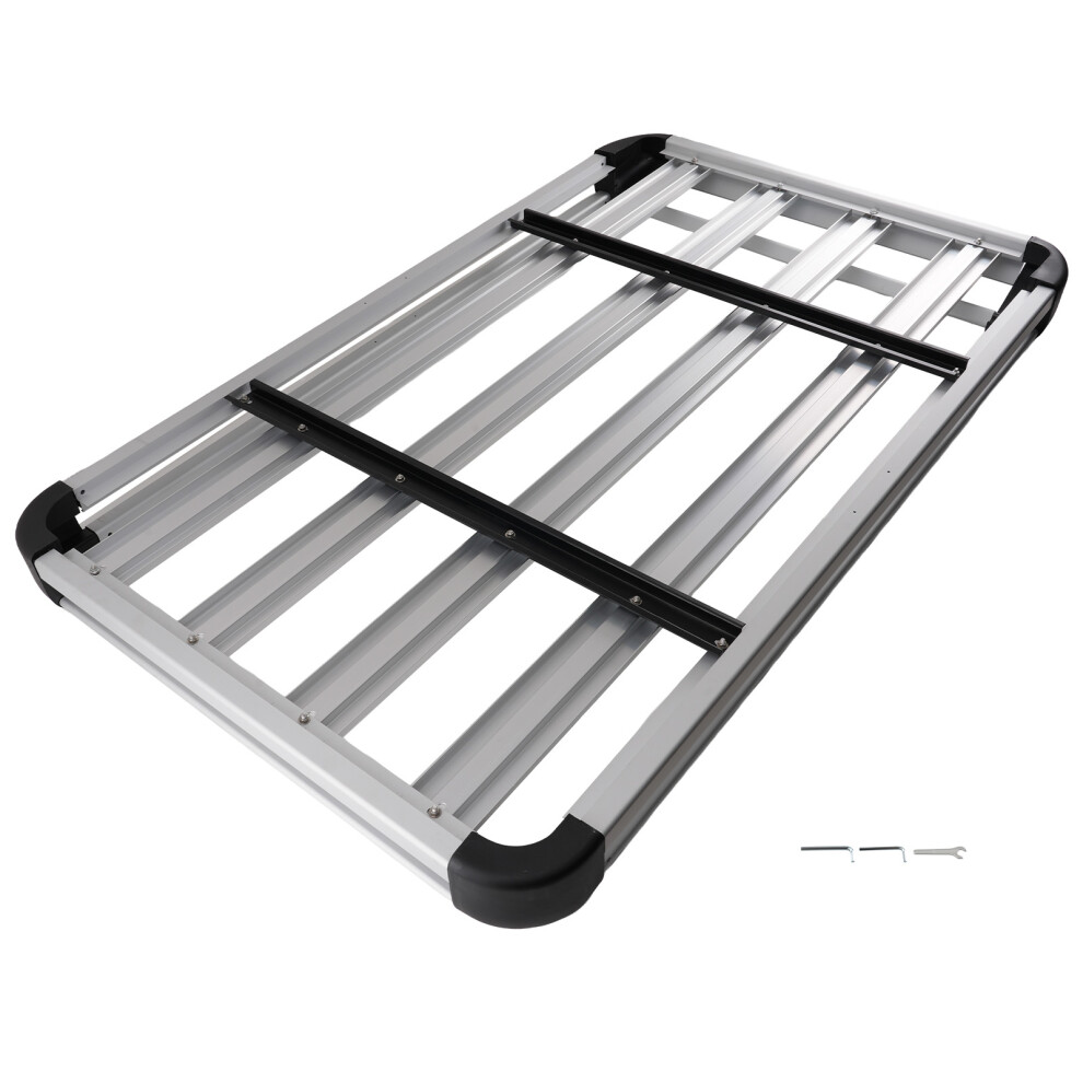 1.6 Metre Aluminum Roof Rack Basket Universal Carrier 160X100cm 120Kg Max 6941689827356