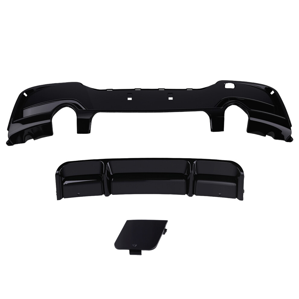 Rear Diffuser Lip Gloss For Bmw 1 Series F20 F21 M Sport 2011-2015 Lci Uk Black 6941577380390
