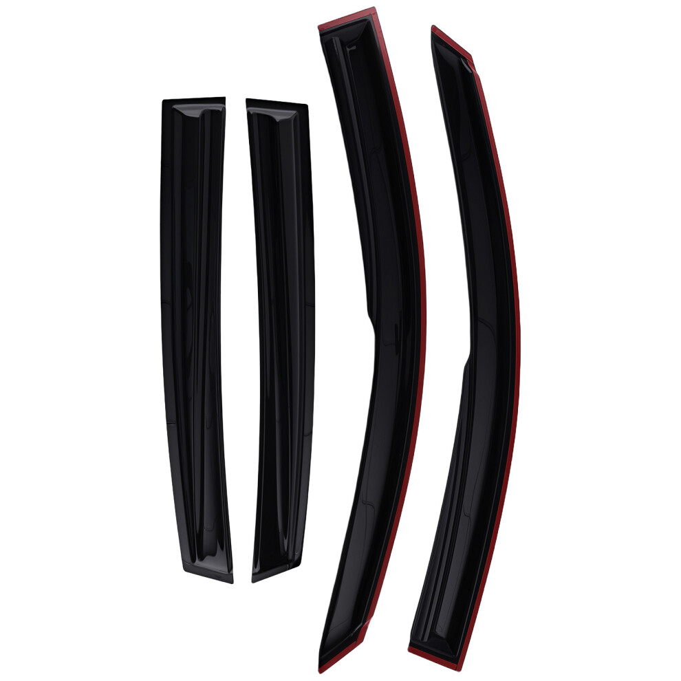 4Pc Window Rain Visors For Ford Fiesta Mk6 2002-2008 Wind Deflectors Black 6941503322159