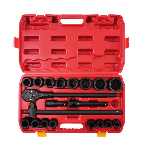 21 pezzi 3/4" Drive Deep Impact Sockets & Socket Sets19mm-30mm-50mm 3/4" Ratchet