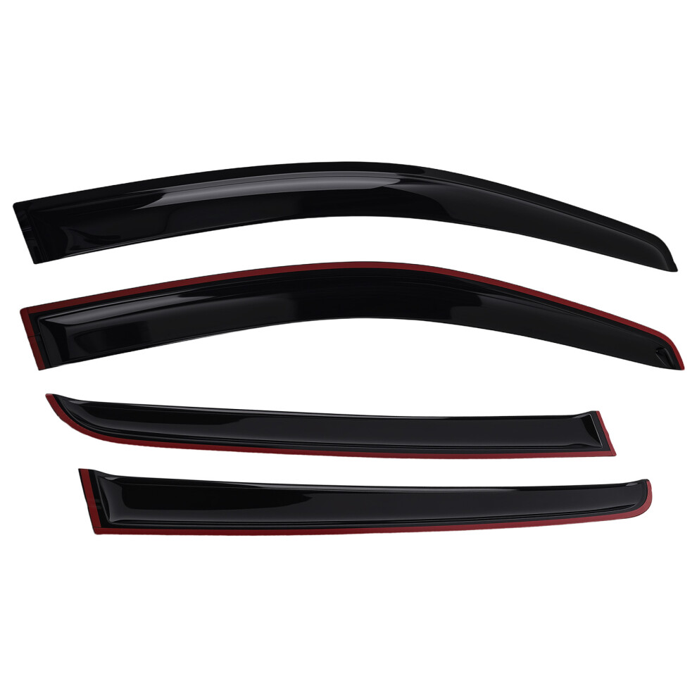 4Pcs Window Wind Deflectors For Ford Ranger 2019-2022 Rain Guards Tinted Black 6941503322296