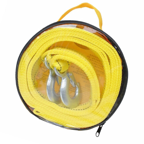 1 corda per verricello per auto, in nylon fluorescente giallo, per uso esterno.