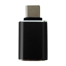 Adaptador USB Tipo C para USB OTG para carregamento e transferência de dados de pen drives. Compatível com celulares e tablets com porta USB Tipo C.