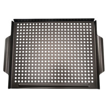 Poêle à griller antiadhésive en acier au carbone pour barbecue, idéale pour la cuisson et la conservation en extérieur, 39,4 cm (15,5 pouces),