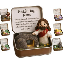 Long Distance Friendship Gift, "Sending You a Big Hug" Mini Tin Box, Miss You Present for Best Friend & Mom, Mail-Friendly Easter Surprise