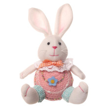 Osterhasen-Plüschtier, kuschelweich und ideal als Geschenk zum Muttertag oder Jahrestag (21 cm).