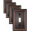 Vægplade Enkelt Toggle Ældret Bronze 4-pak 8,6 x 12,6 cm 1