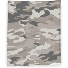Couverture camouflage kaki 152 x 203 cm – Plaid doux en polaire pour canapé, chambre, salon ; linge de lit léger, chaud et luxueux pour garçons