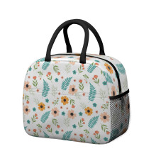 Isolierte, auslaufsichere Lunchtasche mit Blumenmuster für Damen (1 Stück)