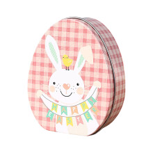 Osterhasenbox – Eierförmiger Süßigkeitenbehälter, Ostergeschenk & Partydekoration, 3,5 x 4,3 Zoll, passend zur Osterdekoration