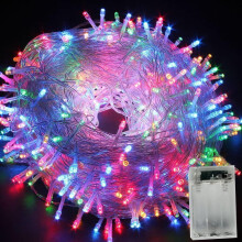 Guirlande lumineuse de Noël pour sapin, 5 m, 50 LED, à piles.