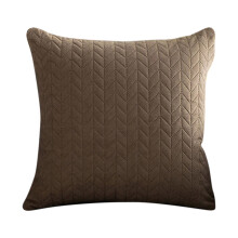 Housse de coussin plissée en velours, housse de coussin matelassée unie pour canapé/tête de lit/bureau – Taie d'oreiller de soutien lombaire en