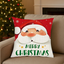 Taie d'oreiller de Noël 45 cm (18 pouces) à motifs variés - Ensemble de housses de coussin sur le thème des fêtes avec différents motifs de