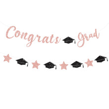 Décoration scintillante à suspendre pour la remise des diplômes (promotion 2025) - Décoration pour une fête de fin d'études