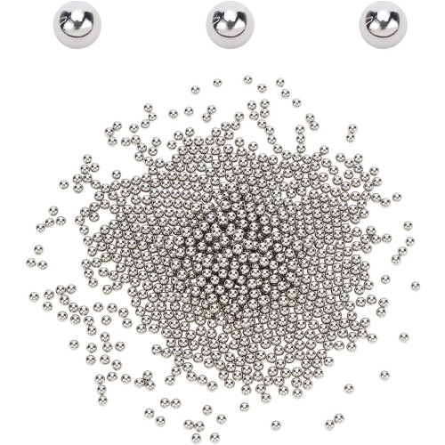 Rustfritt stål polerte perler 3 mm runde 5500 stk