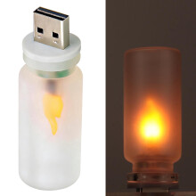 Lampadina notturna USB per auto, mini lampadina a LED a forma di bottiglia di vetro alimentata tramite USB, luci notturne per auto, luce USB per